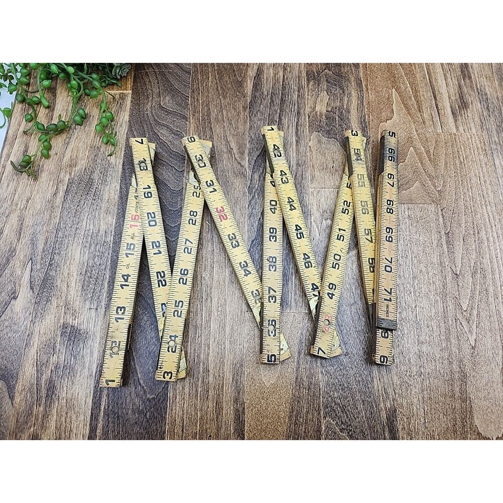 Vintage Klein Tools Wood Folding Yard Stick 6 Foot
